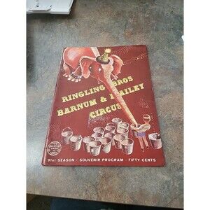 1961 Ringling Bros Barnum & Bailey Circus Souvenir Program  With Ads 91st Season